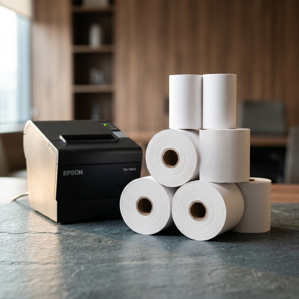Thermal Paper Rolls Stack